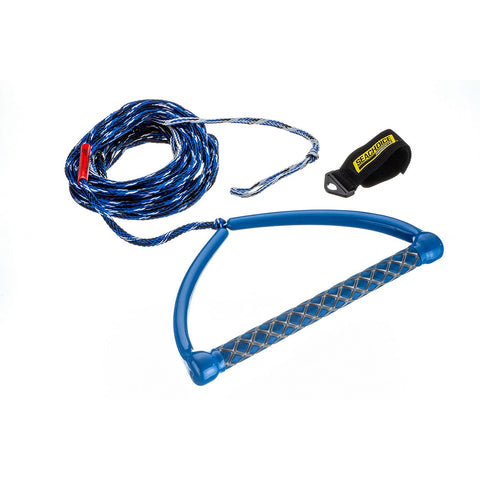 Seachoice 86724 3-Section Wakeboard Rope, 65', 15″ Handle with Textured EVA Grip