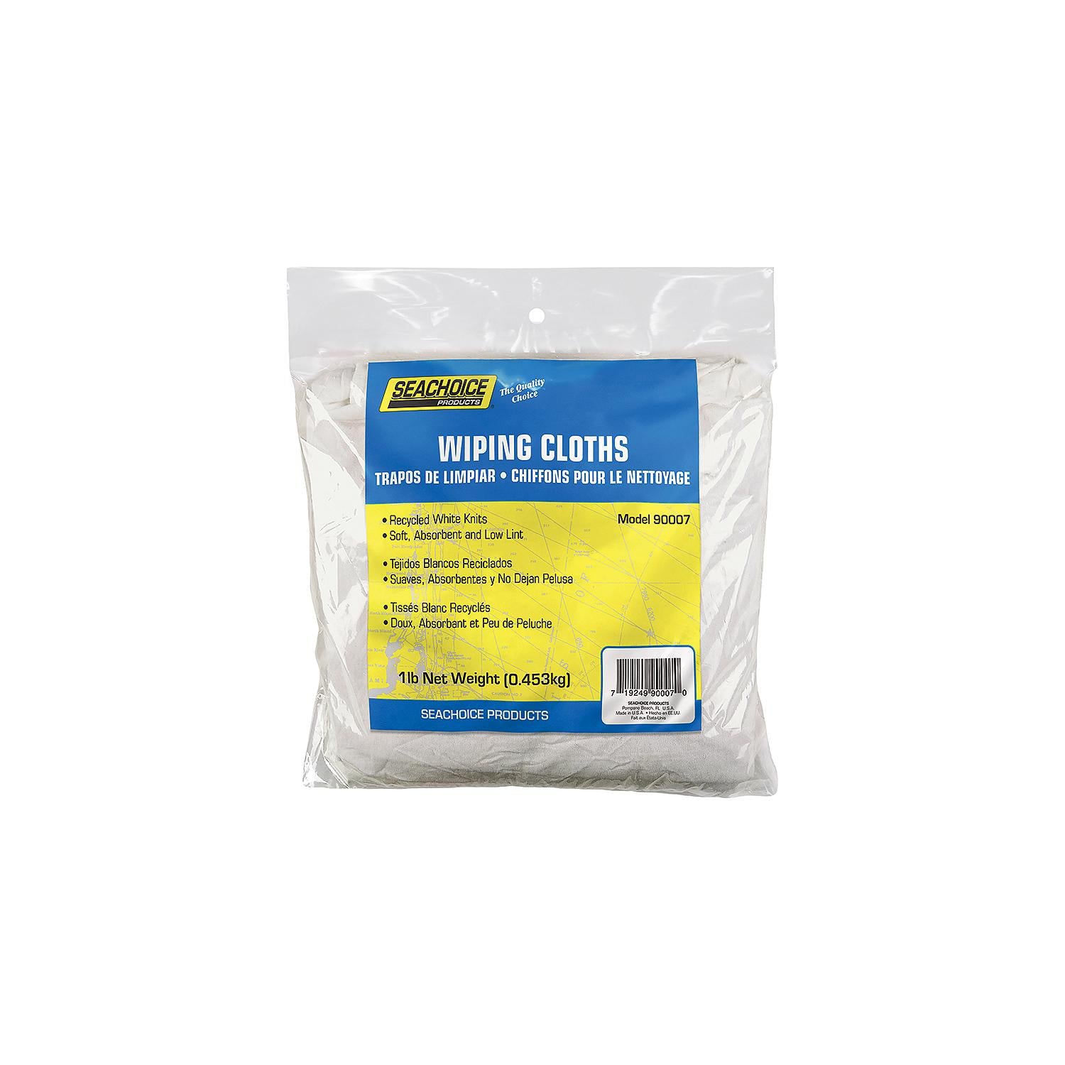 Seachoice 90007 Recycled White Knits Wiping Cloths, 1-lb. Bag – Shell ...