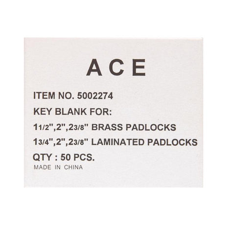 Ace Home Padlock Key Blank CP10 - 88/ 40 KB Single, Pack of 10