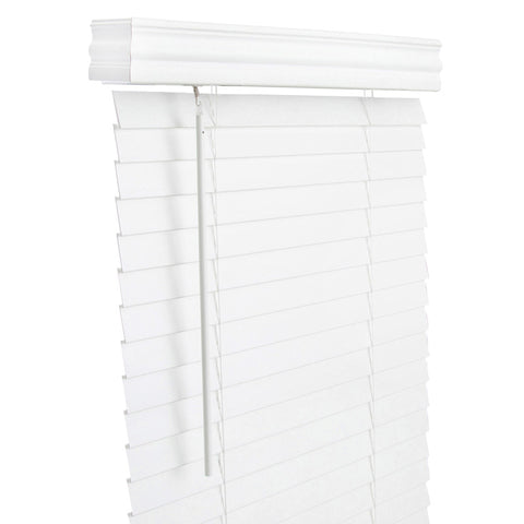 Living Accents Faux Wood 2 in. Blinds 39 in. W X 60 in. H White Cordless