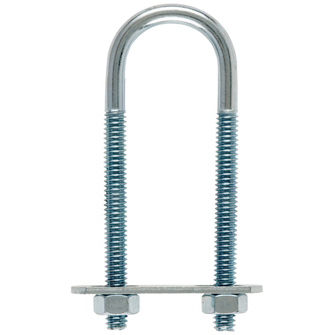 Hampton 1/4 in. X 1 in. W X 3-1/4 in. L Coarse Zinc-Plated Steel U-Bolt, Pack of 10