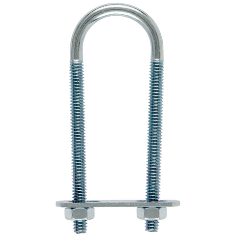 Hampton 1/4 in. X 1-1/8 in. W X 3-1/2 in. L Coarse Zinc-Plated Steel U-Bolt, Pack of 10