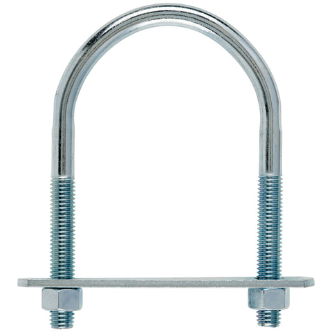 Hampton 1/2 in. X 3-1/2 in. W X 5-3/4 in. L Coarse Zinc-Plated Steel U-Bolt, Pack of 10
