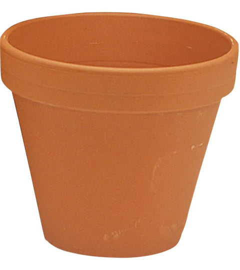 Ceramo S-8 Standard Pot, 7-3/4 in Dia, 6-3/4 in H, Flower Design, Red Clay, Pack of 12