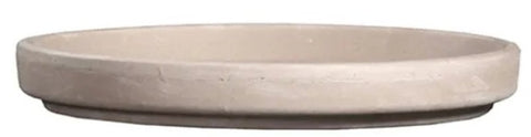 Border Concepts 805452 German Waterproof Saucer, 10-1/4 in Dia, Clay, Granite, Pack of 10