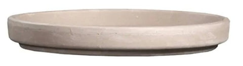Border Concepts 805450 German Waterproof Saucer, 6-3/4 in Dia, Clay, Granite, Pack of 12