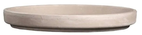 Border Concepts 805455 German Waterproof Saucer, 5 in Dia, Clay, Granite, Pack of 16