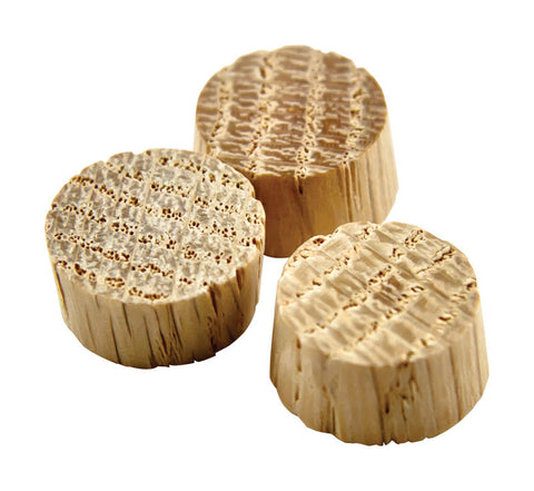 Wolfcraft Flat Hardwood Head Plug 3/8 in. Dia.