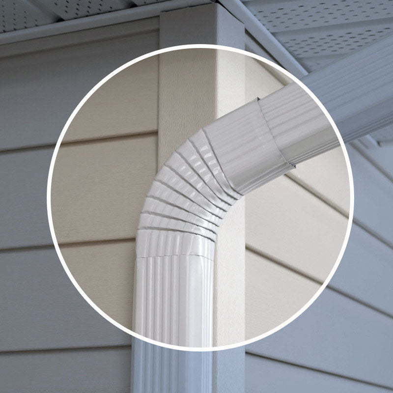 ELBOW ″B″ 3″X4″ ALUM WHT – Shell Lumber and Hardware