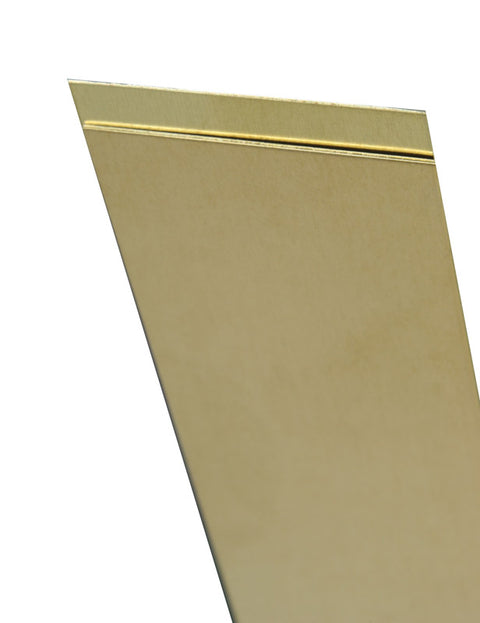 K&S 0.016 in. x 1/2 in. W x 12 in. L Brass Metal Strip
