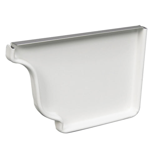 Amerimax 4.5 in. H X 6 in. W White Aluminum K Right End Cap