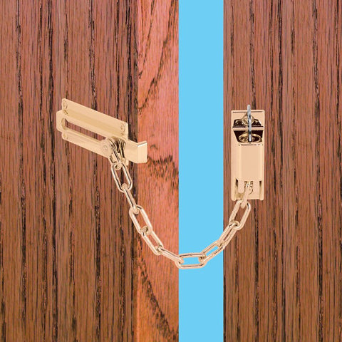 Defender Security U-9912 Chain Door Guard, Brass