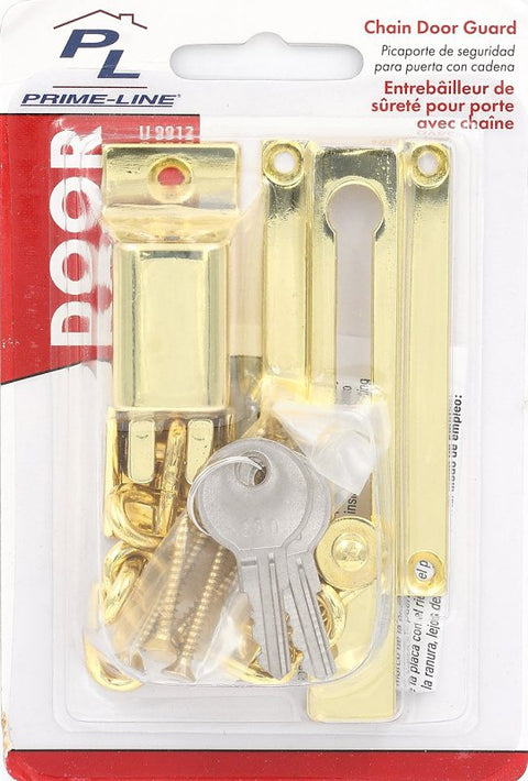 Defender Security U-9912 Chain Door Guard, Brass