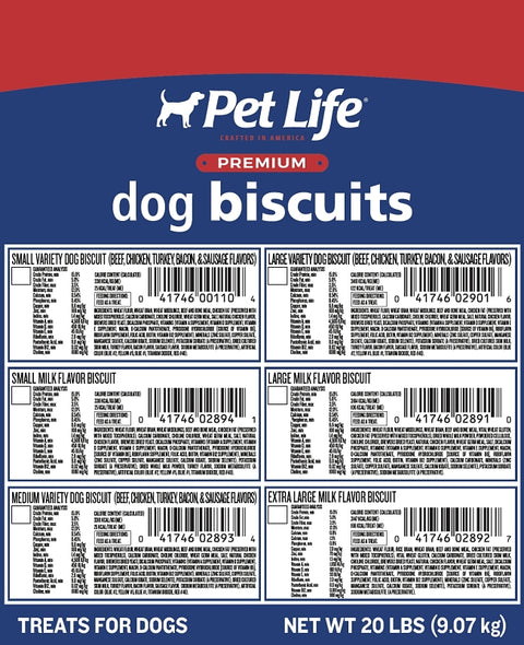 Pet Life 2896 Dog Biscuit, Peanut Butter Flavor, 20 lb