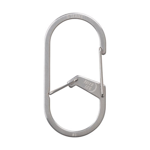 Nite Ize G-Series Stainless Steel Silver Dual Chamber Carabiner, Pack of 4
