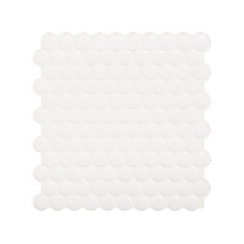 Smart Tiles 8.95 in. W X 8.98 in. L White Glazed Vinyl Adhesive Wall Tile 4 pc, Pack of 6