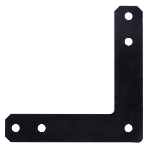 Hampton 12 in. H X 12 in. W X 3/16 in. D Black Steel Corner Plate
