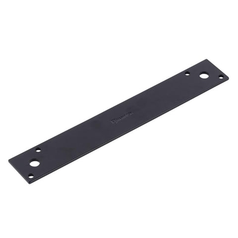 Hampton 10 in. H X 1.5 in. W X 1/8 in. D Black Steel Strap Brace