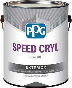PPG SPEED CRYL 56-510XI-01 Exterior Paint, Semi-Gloss, Pastel Base/White, 1 gal, Pack of 4
