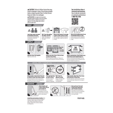 3M Command White Picture Hanging Strips 20 lb 4 pair