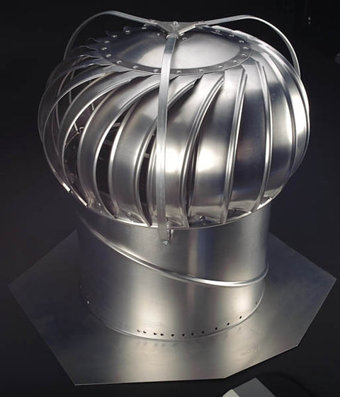 Lomanco Whirlybird BEB12 Turbine Ventilator, External, 12 in Dia Throat, Aluminum