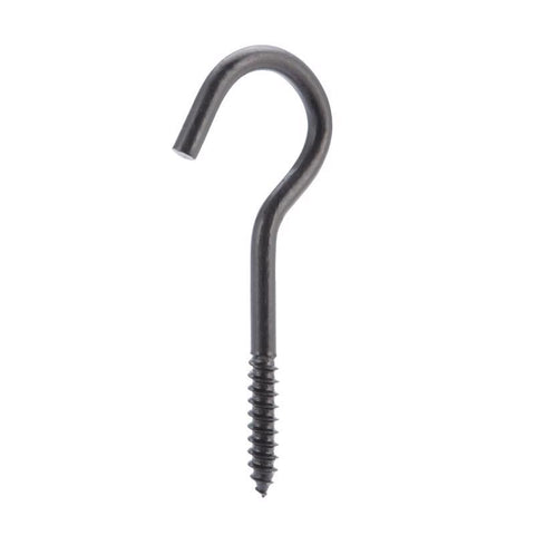 Wright Medium Matte Black Steel 3-7/8 in. L Ceiling Hook 80 lb 1 pk