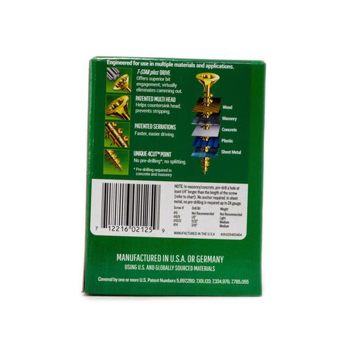 SPAX Multi-Material No. 8 in. X 1-1/2 in. L T-20+ Flat Head Serrated Construction Screws