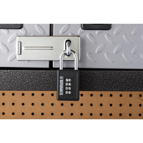 Brinks 2-1/8 in. H X 1-5/8 in. W X 3/4 in. L Die-Cast Zinc 4-Dial Combination Padlock