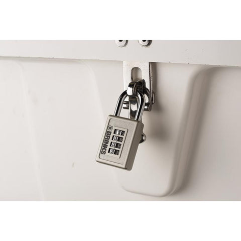 Brinks 2-1/8 in. H X 1-5/8 in. W X 3/4 in. L Die-Cast Zinc 4-Dial Combination Padlock