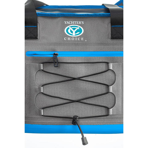 Yachter's Choice 50053 Soft Cooler 30 Can Capacity / Tote Style w/ Shoulder Strap, Grey/Blue