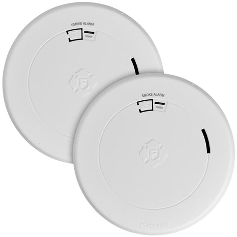First Alert 2 Pack 10 year Battery-Powered Photoelectric Smoke Detector 2 pk, Pack of 4