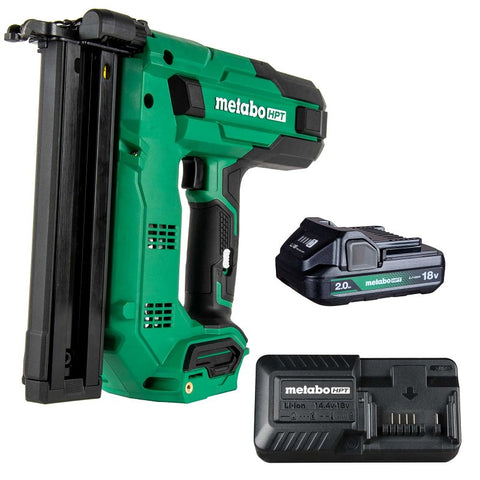 Metabo HPT MultiVolt Series N1804DBM Stapler Kit, Battery Included, 18 V, 2 Ah, 1/4 in W Crown, 1/2 to 1-1/2 in L Leg