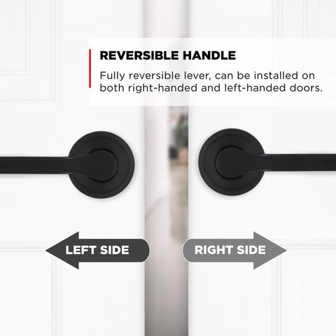 Kwikset Matte Black Passage Lever