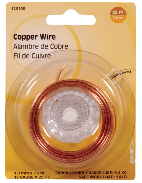 Hillman 25 ft. L Copper Wire 18 Ga.