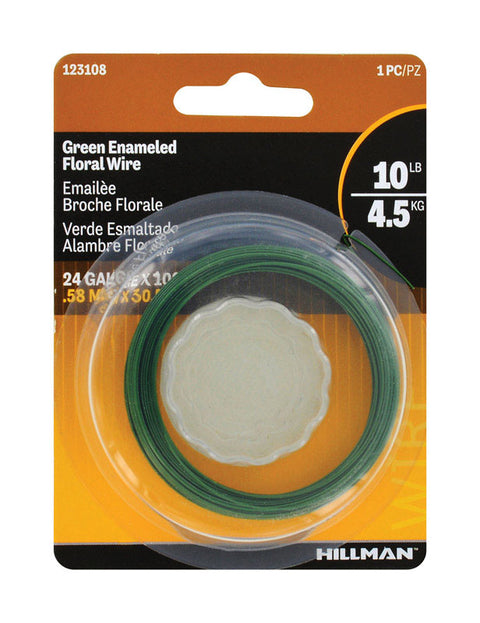 Hillman 100 ft. L Steel Floral Wire 24 Ga.