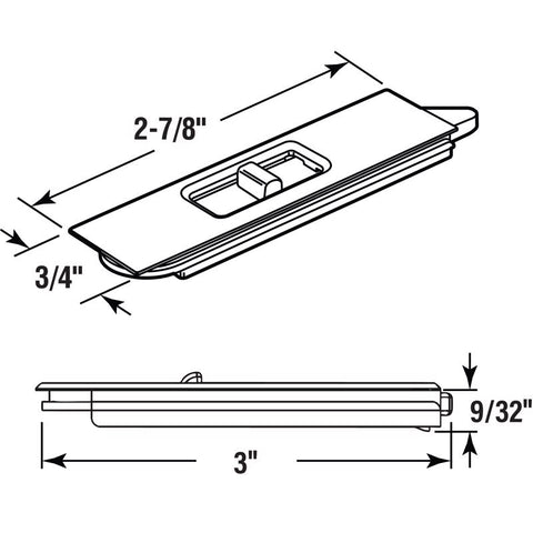 Prime-Line White Plastic Window Tilt Latch 3/4 in. W X 2-7/8 in. L 2 pk
