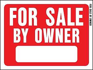Hy-Ko 20604 Sign, For Sale By Owner, White Legend, Plastic, 12 in W x 8-1/2 in H Dimensions, Pack of 10