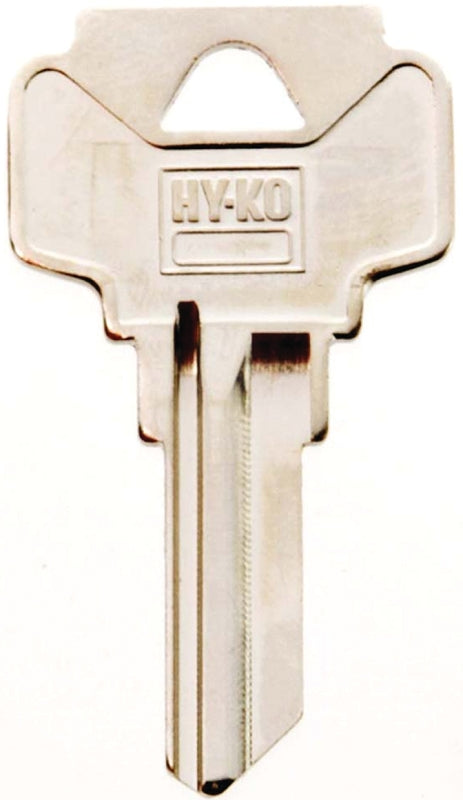 Hy-Ko 11010DE1 Key Blank, Brass, Nickel, For: Dexter Cabinet, House Locks and Padlocks, Pack of 10