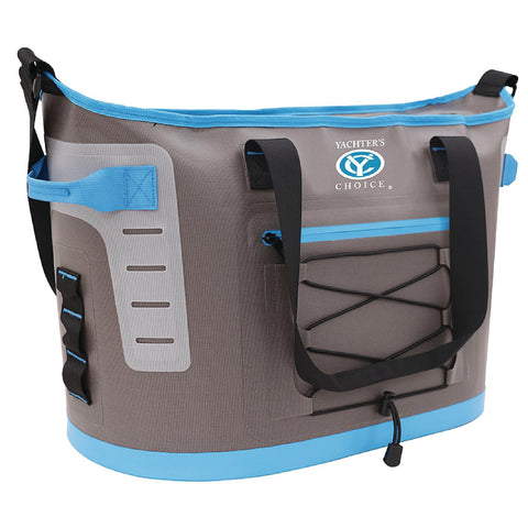 Yachter's Choice 50053 Soft Cooler 30 Can Capacity / Tote Style w/ Shoulder Strap, Grey/Blue