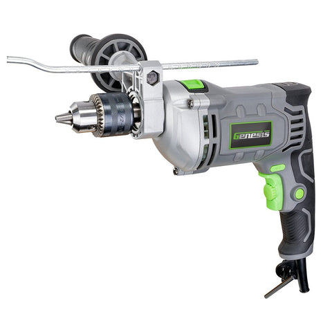 Genesis GHD1275B Variable Hammer Drill, 7.5 A, Keyed Chuck, 1/2 in Chuck, 0 to 44,800 bpm, 0 to 2800 rpm Speed