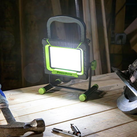 PowerSmith PWLS050H Work Light, 120 V, 45 W, 1-Lamp, LED Lamp, 5000 Lumens, 5000 K Color Temp, Black