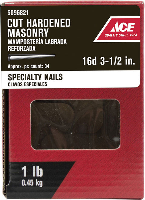 Ace Flat 3-1/2 in. L Masonry Nail Tapered Bright Steel 1 lb.