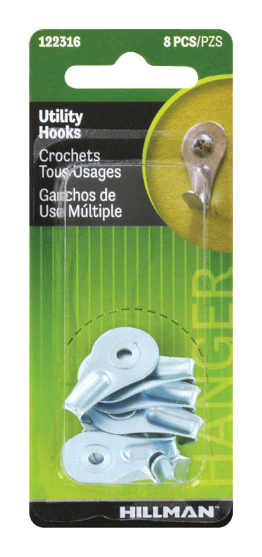 Hillman AnchorWire 1 lb. Steel Utility Utility Hooks 8 pk