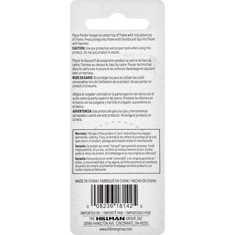 HILLMAN Steel-Plated Silver Picture Pender 6 pk