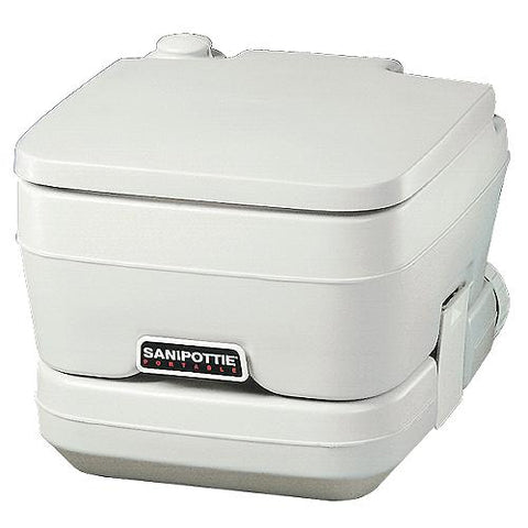 Dometic 2.5 Gallon SaniPottie 964MSD Portable Toilet With Mounting Brackets and 1.5″ MSD Fittings