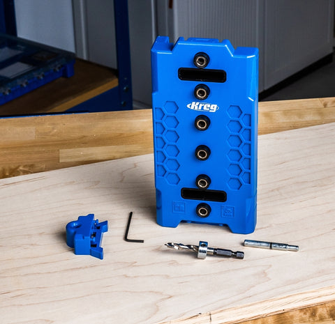 Kreg KMA3232 Shelf Pin Jig, 6-Guide Hole, For: 1/4 in Kreg Shelf Pin Jig Drill Bit, 5 mm Kreg Shelf Pin Jig Drill Bit