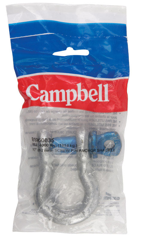 Campbell Chain Galvanized Forged Steel Anchor Shackle Silver 3-1/4 ton 1 pk