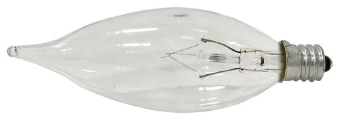 Sylvania 13448 Incandescent Lamp, 15 W, B10 Lamp, E12 Candelabra Lamp Base, 65 Lumens, 2850 K Color Temp, Pack of 6