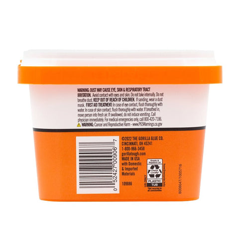 Gorilla 103963 High-Performance Wall Repair, Semi-Solid, Off-White, 16 fl-oz Tub, Pack of 6