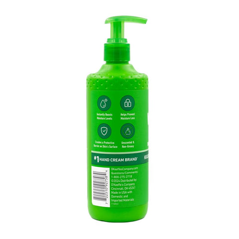 O'Keeffe's 115760 Hand and Body Lotion, Liquid, White, Unscented, 12 oz Pump Bottle